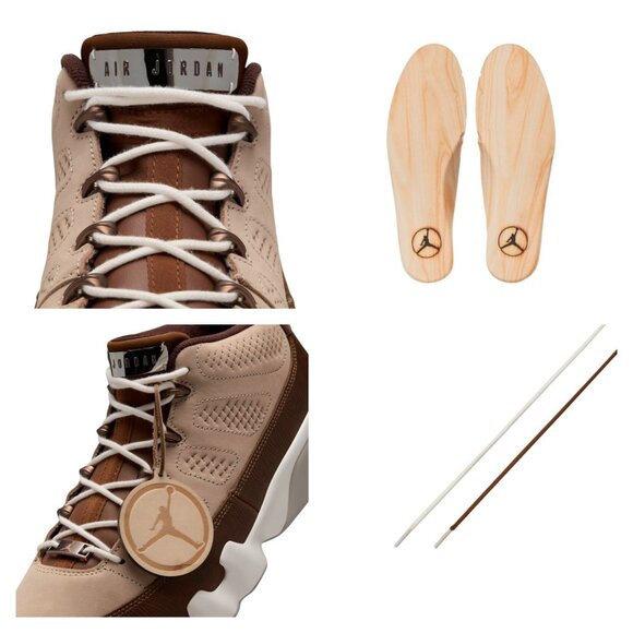 Nike Air Jordan 9 Golf NRG PGA Masters Woods WoodGrain Brown 10.5 FN6929-200 - Picture 9 of 16